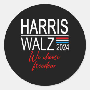 Harris 2024 Harris WAlzheimer We Choose Freedom Classic Round Sticker