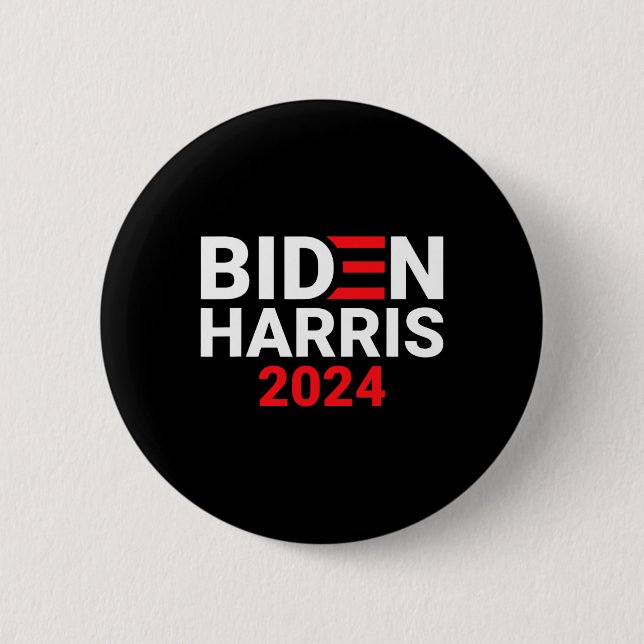 Harris 2024 Joe Biden For President  Button (Front)