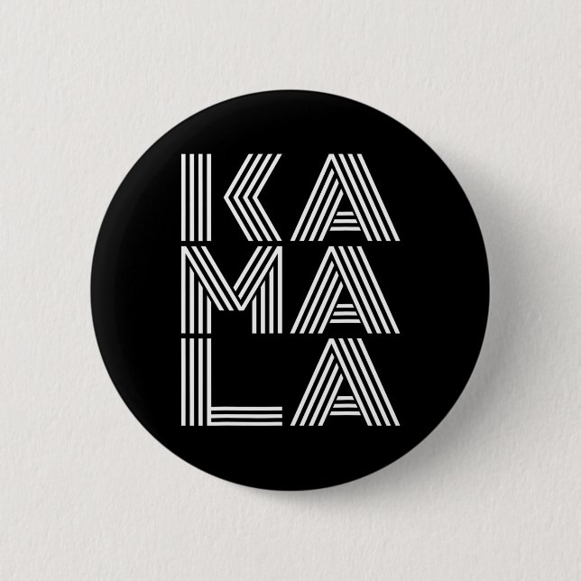 Harris 2024 #khive Biden Harris Cool Retro Streetw Button (Front)