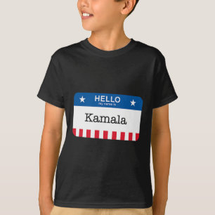 Harris 2024 Last Minute Costume kamala Name Tag  T-Shirt