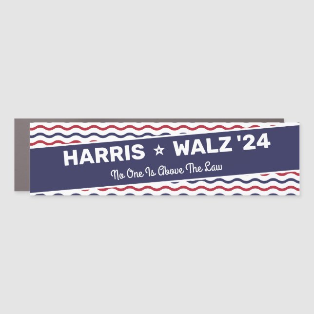 Harris 2024 - No One Is Above The Law Car Magnet (Front)