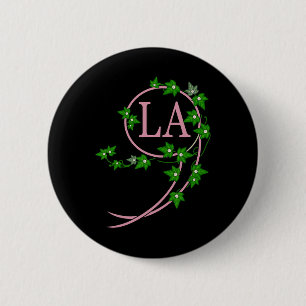 Harris 2024 President Comma La Ivy Pink And Green  Button
