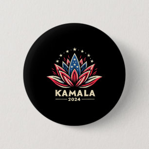 Harris 2024 Presidential Campaign American Lotus 2 Button