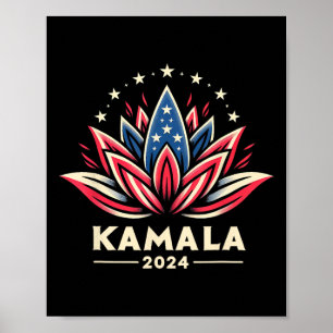 Harris 2024 Presidential Campaign American Lotus 2 Poster