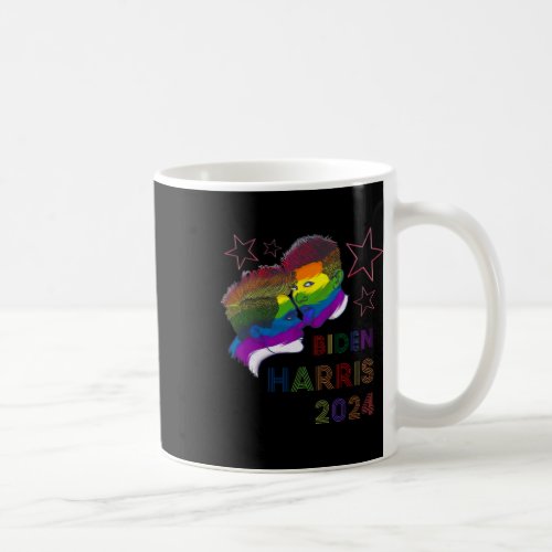 Harris 2024 Rainbow Flag Gay Pride Lgbt Democrat 2 Coffee Mug