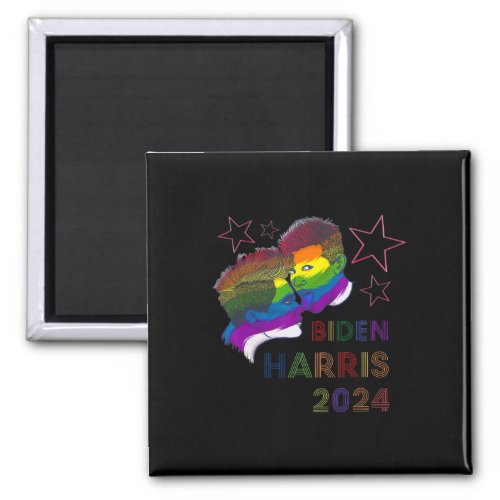 Harris 2024 Rainbow Flag Gay Pride Lgbt Democrat 2 Magnet