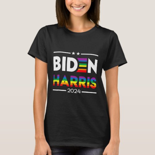 Harris 2024 Rainbow Flag Gay Pride Lgbt Democrat 3 T_Shirt