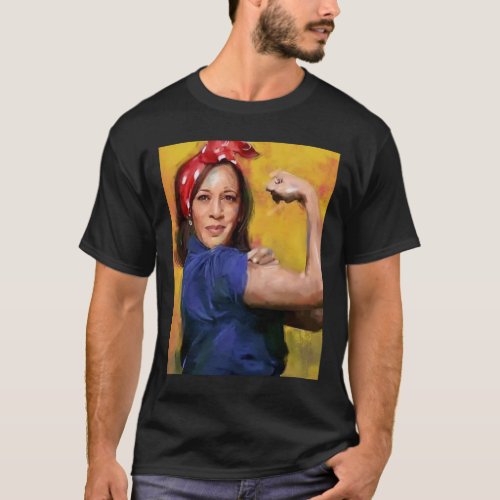 Harris 2024 Rosie The Riveter Childless Cat Lady V T_Shirt