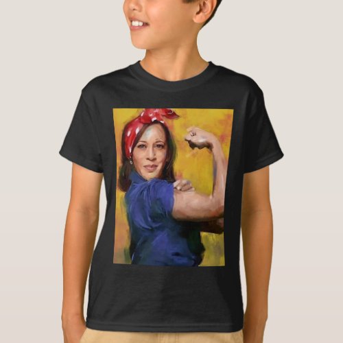 Harris 2024 Rosie The Riveter Childless Cat Lady V T_Shirt