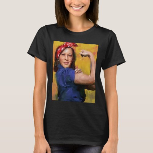 Harris 2024 Rosie The Riveter Childless Cat Lady V T_Shirt