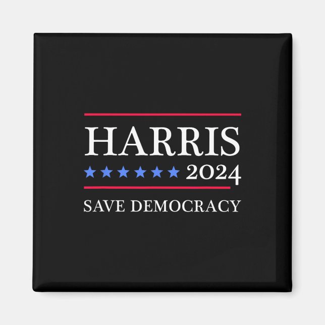 Harris 2024 Save Democracy For President 2024  Magnet (Front)