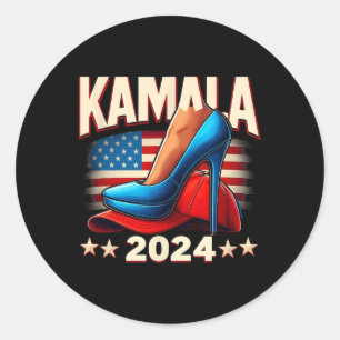 Harris 2024 Shoes 2024 Election Day Graphic Classic Round Sticker