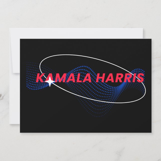 Harris 2024 Vote Blue Customizable Invitation (Front)