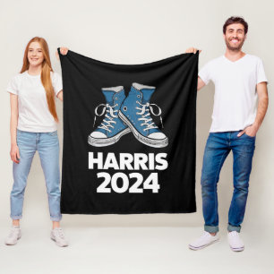 HARRIS 2024 Vote President Kamala Election Sneaker Fleece Blanket