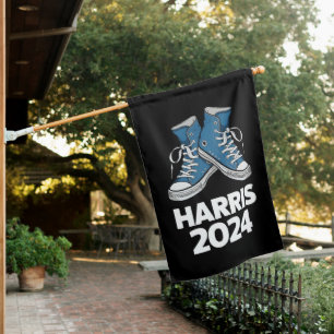 HARRIS 2024 Vote President Kamala Election Sneaker House Flag