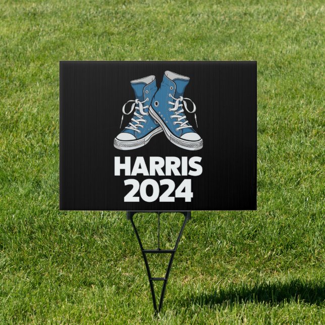 HARRIS 2024 Vote President Kamala Election Sneaker Sign (Insitu)
