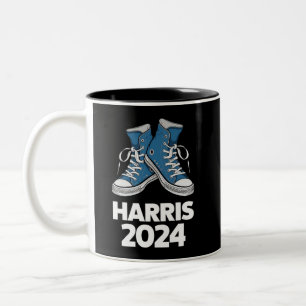 HARRIS 2024 Vote President Kamala Election Sneaker Two-Tone Coffee Mug