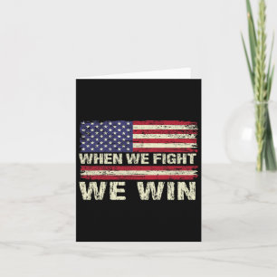 Harris 2024 When We Fight We Win Dnc America Flag Card