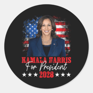 Harris 2028 Vote President Kamala Harris Election Classic Round Sticker