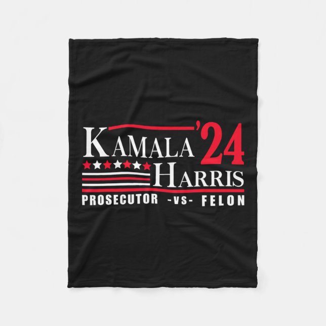 Harris 24 Prosecutor Vs Felon  Fleece Blanket (Front)