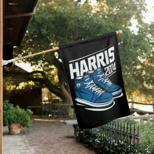 Harris 24 Vote President Kamala Election Sneakers House Flag