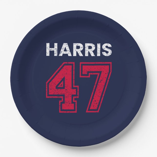 Harris 47 I - Kamala Harris For President Paper Plates (Front)
