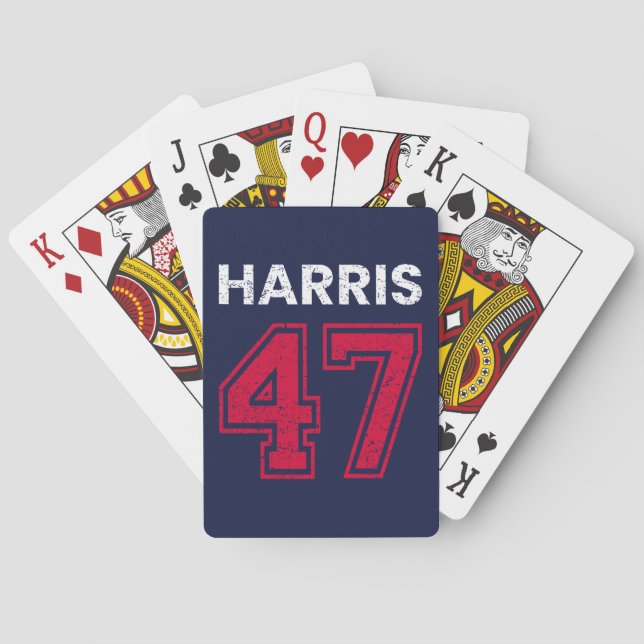 Harris 47 I - Kamala Harris For President Poker Cards (Back)