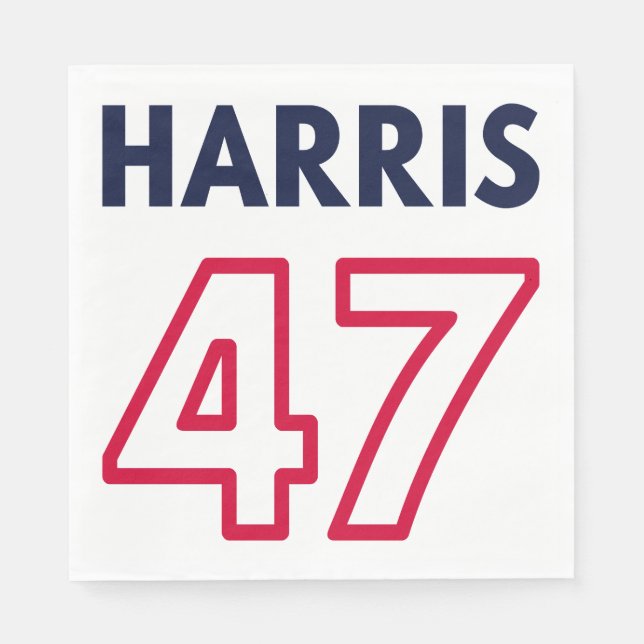 Harris 47 III - Kamala Harris For President Napkins (Front)