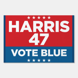 Harris 47 - Vote Blue 24" x 36" yard sign