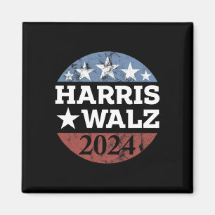 Harris &amp; Tim Walz For President 2024 Campaign  Magnet