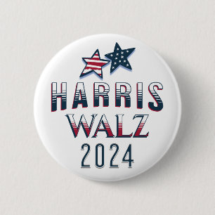 Harris and Walz 2024 Button