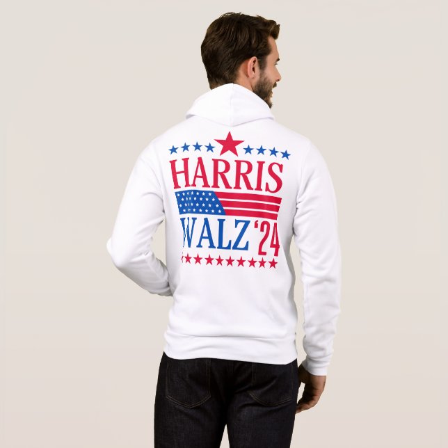 Harris and Walz 2024 Election Hoodie (Back Full)