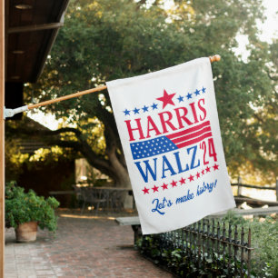 Harris and Walz 2024 Election House Flag