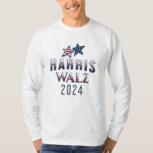 Harris and Walz 2024 Election T-Shirt (Front)