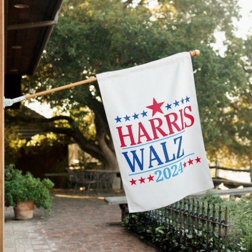 Harris and Walz 2024  House Flag