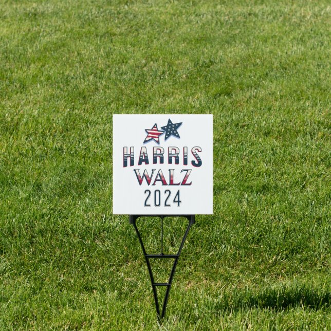 Harris and Walz 2024 Presidential Election Sign (Insitu)