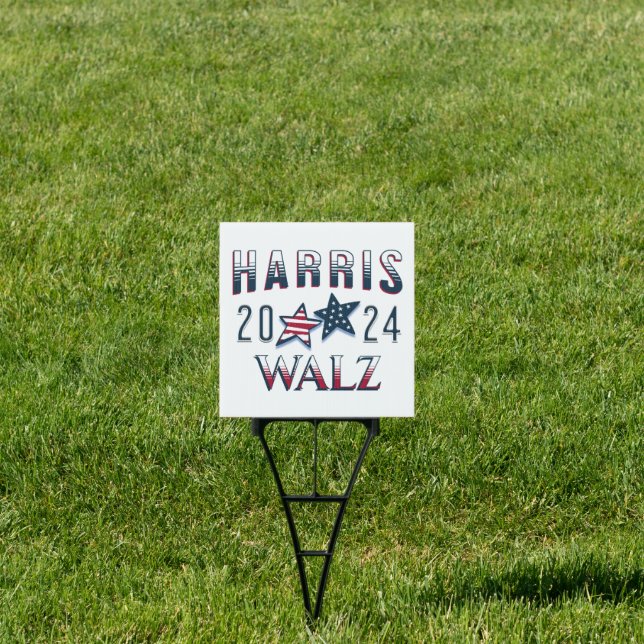 Harris and Walz 2024 Presidential Election Sign (Insitu)