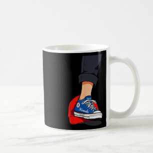 Harris Blue Stepping On Red Mega Hat Coffee Mug