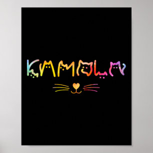 Harris Cat Lettering Funny Cat Lady Harris Wheimer Poster