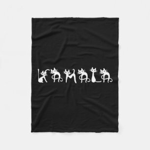 Harris Cat Lettering Positive Fleece Blanket