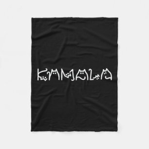 Harris Cat Lettering Positive Funny 10 Fleece Blanket