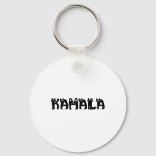 Harris Cat Lettering Positive Funny 2024 Election Keychain