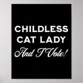 Embracing the Retro Crazy Cat Lady Vibes Poster | Zazzle