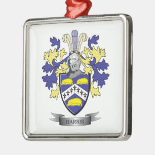 Harris Coat of Arms Metal Ornament