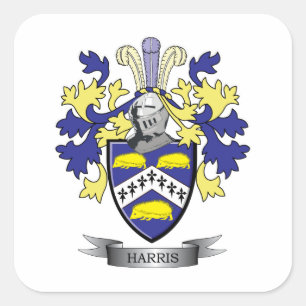 Harris Coat of Arms Square Sticker