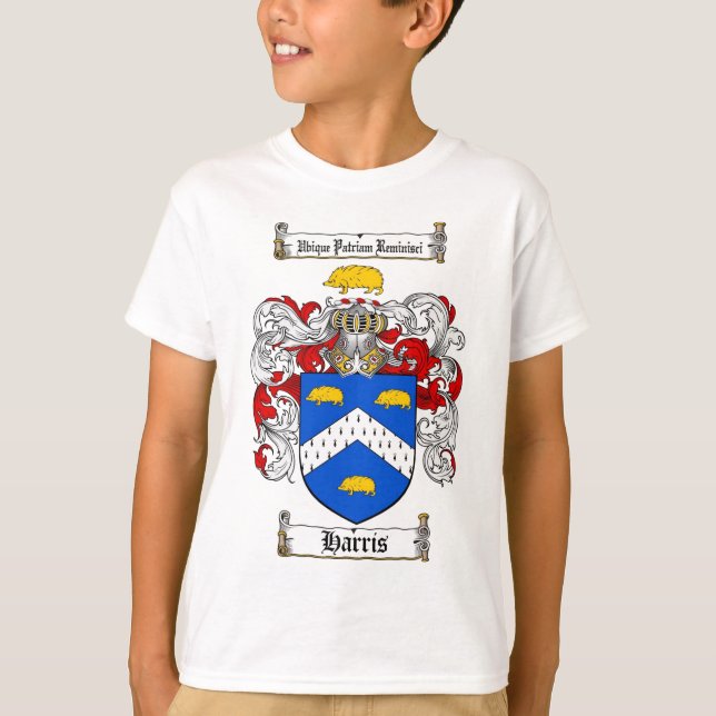 HARRIS FAMILY CREST -  HARRIS COAT OF ARMS T-Shirt (Front)