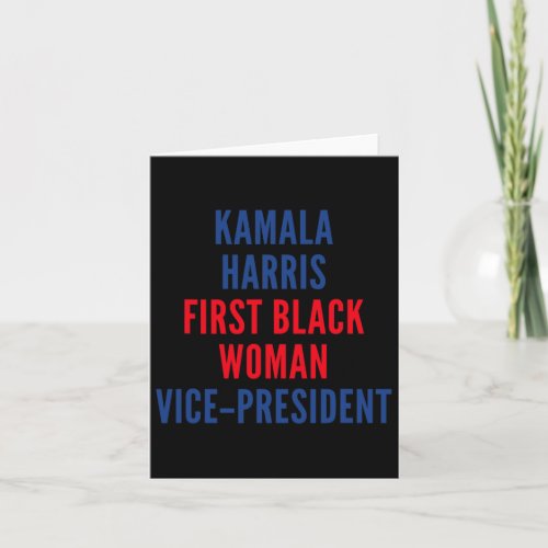 Harris First Black Woman Vp  Card