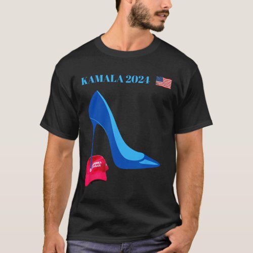 Harris For President 2024 High Heel Crushed Maga H T_Shirt