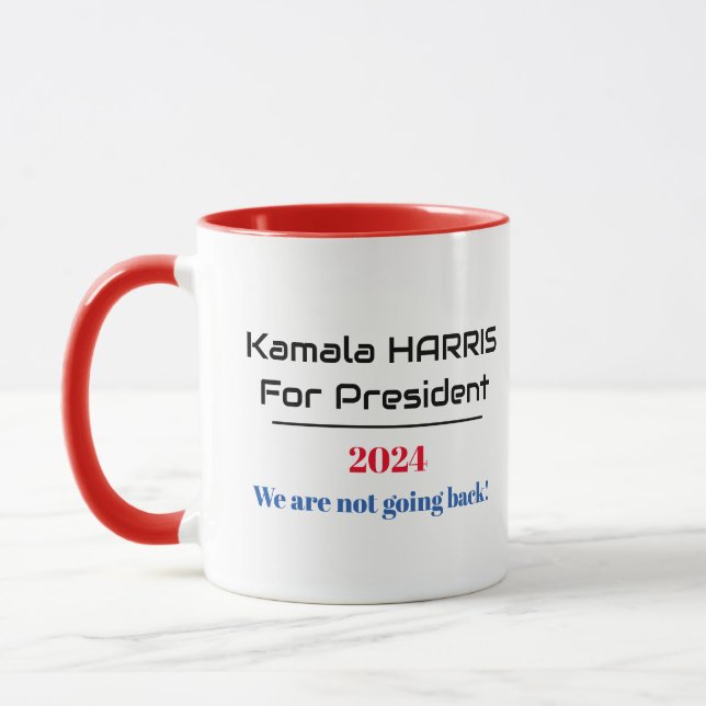 Harris for President 2024 'We are not going back' Mug (Left)