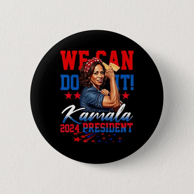 Harris For President 2024 We Can Do It!  Button (Front)